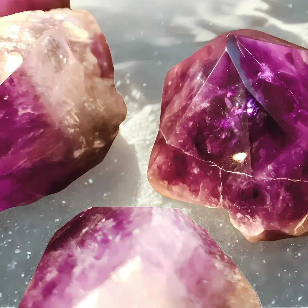 Amethyst Philosopher's Stone – Rough Untreated Quartz Crystal with Semi - Polished Point - Wax | Wane