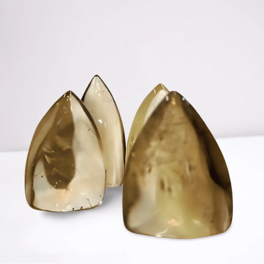 Citrine Smooth Point - Small, Smooth Crystal Stands Or Fits In Pocket - Wax | Wane - Decor - 1