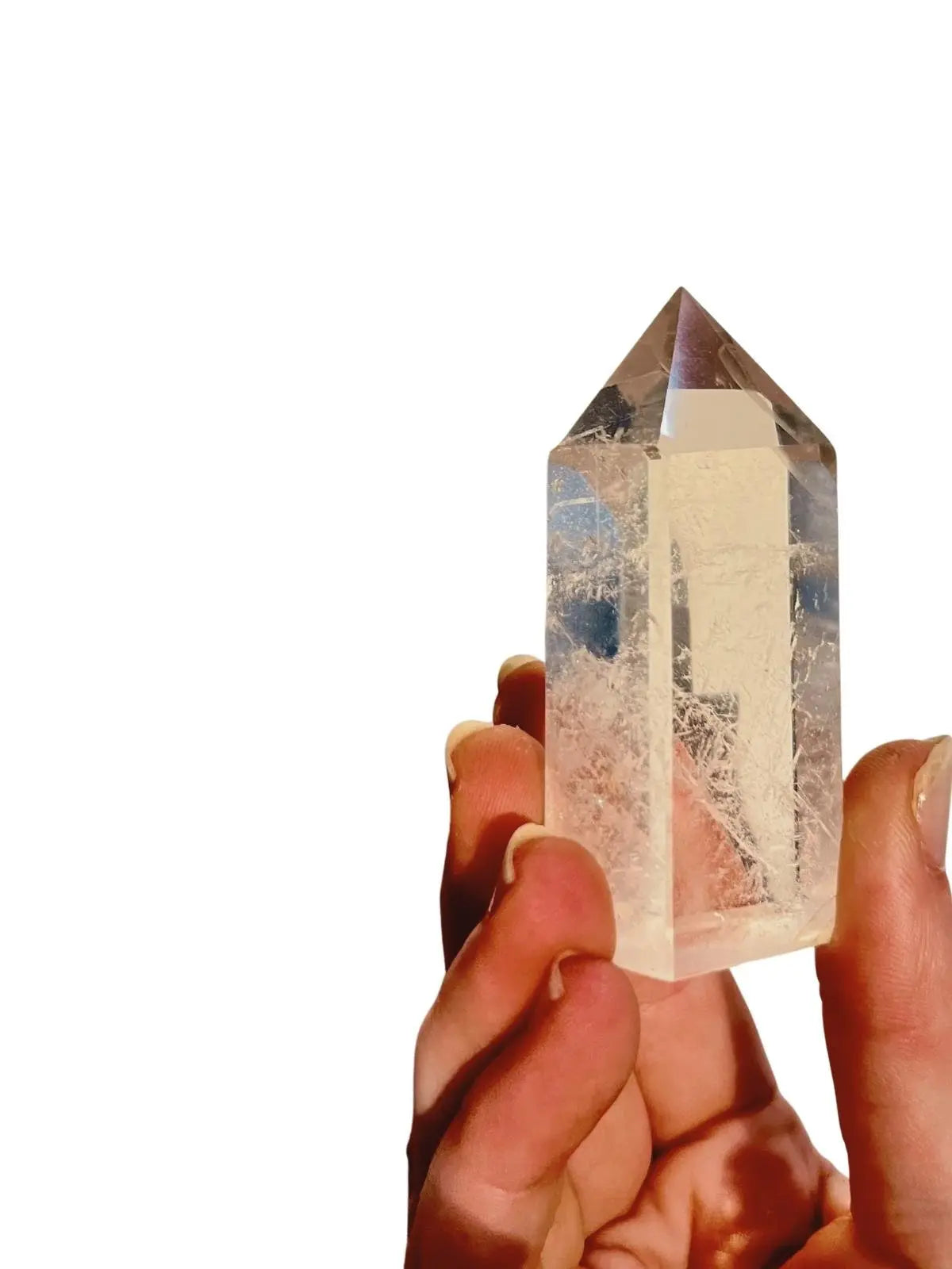 Clear Quartz Crystal Point – Thick, Stabilized Obelisk | Large High - Clarity Tower - Wax | Wane