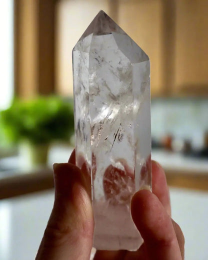 Clear Quartz Energy Point - Rare Thick Sized Obelisk