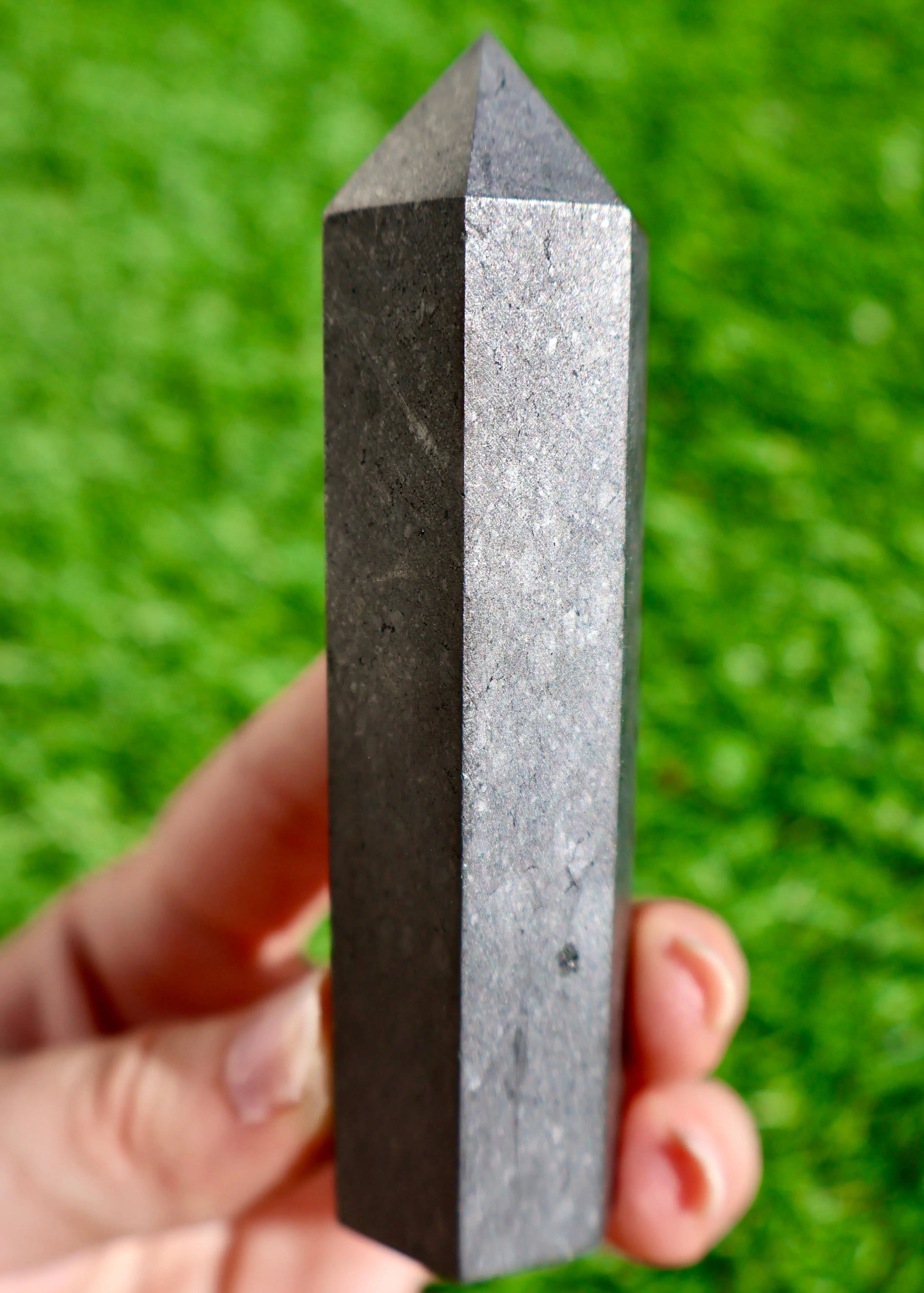 Elite Shungite Obelisk – EMF Shield & Purifier | Authentic Russian Mineral - Wax | Wane