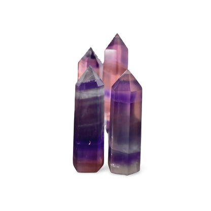 Fluorite Obelisk Point - Colorful, Banded and Natural Crystal, Geometric Decor - Wax | Wane