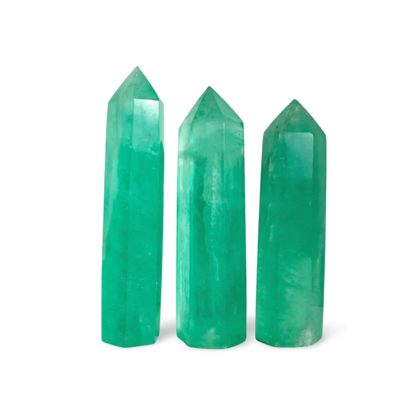 Fluorite Obelisk Point - Colorful, Banded and Natural Crystal, Geometric Decor - Wax | Wane