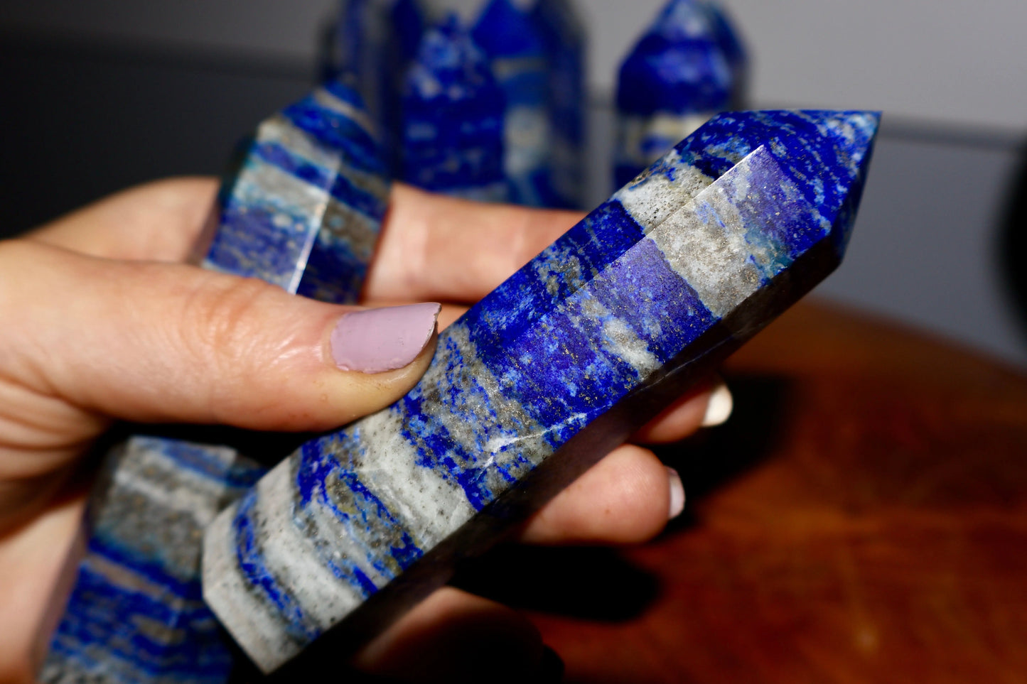 Lapis Lazuli Obelisk - Authentic Quality Gemstone for Wisdom and Truth, Decorative 4 - Inch Tall - Wax | Wane