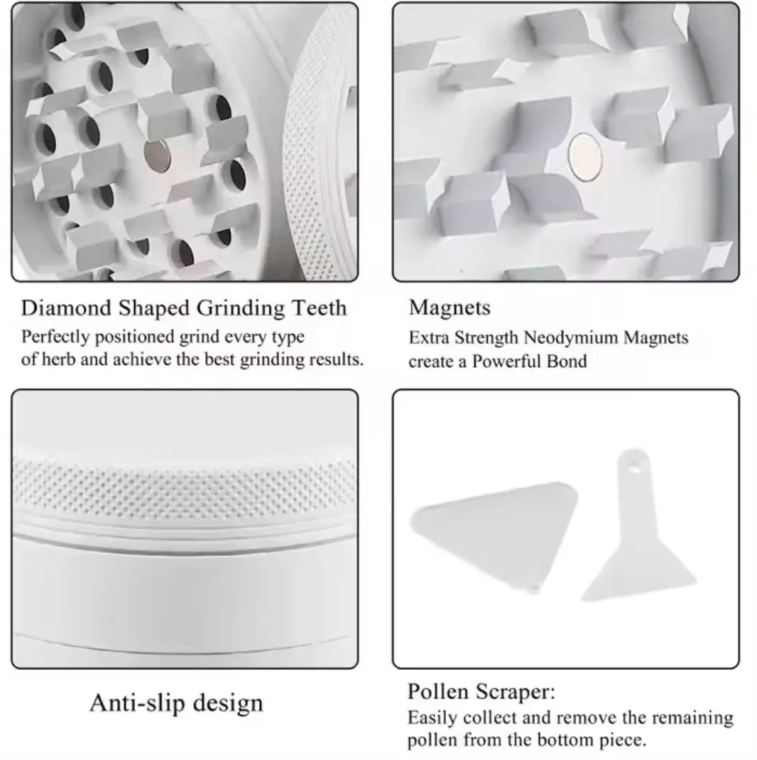 Premium 2.5 Inch Grinder Mill, Colorful Kitchen Tool - Wax | Wane - Flowergirl - 3
