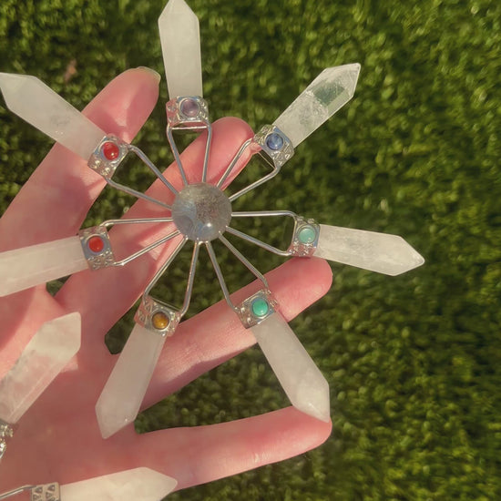 Handcrafted gemstone suncatcher by Wax and Wane