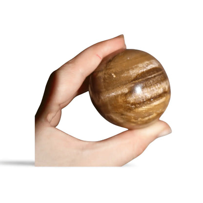 Tiger Eye Crystal Sphere – 2" Focus & Vitality Gemstone - Wax | Wane