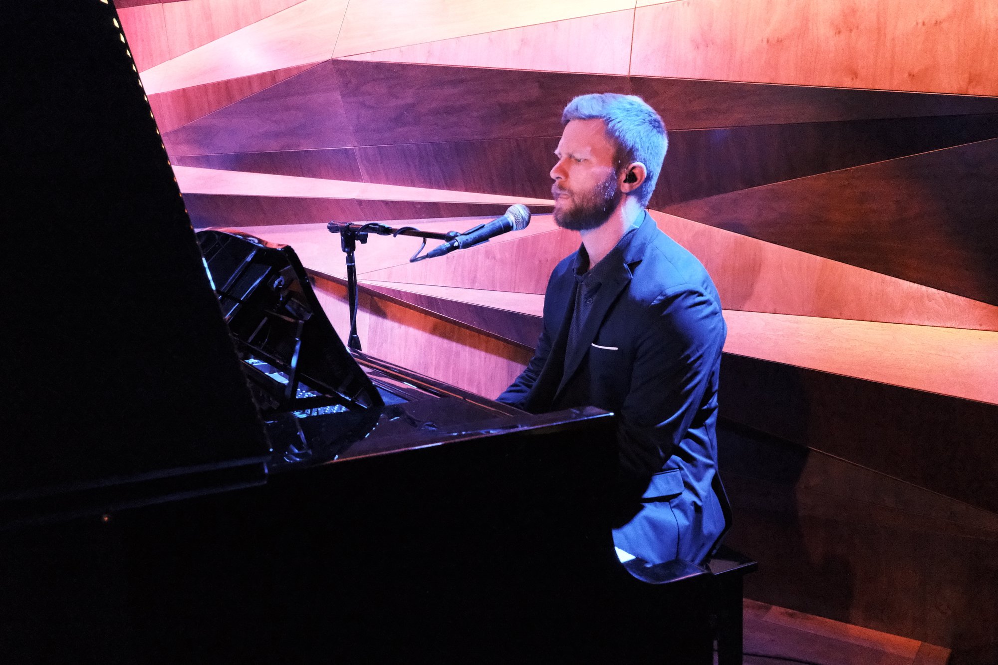 Harry Norman plays piano
